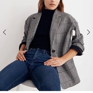 Madewell oversized Dorset blazer in Adkins plaid